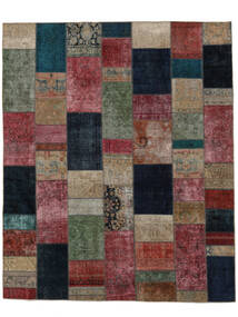 Tapete Persa Patchwork - Persien/Iran 255X305 Preto/Vermelho Escuro Grande (Lã, Pérsia/Irão)