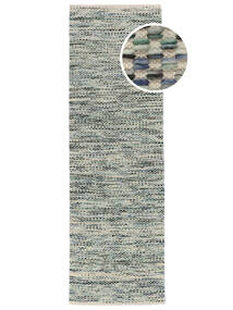  Gyapjúszőnyeg 100X300 Pebbles Szürke/Kék Kicsi
