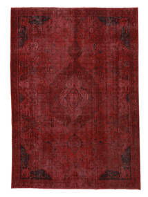 絨毯 カラード ヴィンテージ 219X305 ダークレッド/ブラック (ウール, ペルシャ/イラン)