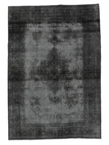 絨毯 カラード ヴィンテージ 198X282 ブラック/ダークグレー (ウール, ペルシャ/イラン)