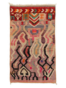 154X263 絨毯 Berber Moroccan - Mid Atlas モダン ダークレッド/オレンジ (ウール, モロッコ) Carpetvista