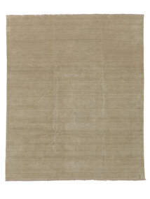  Handloom Fringes Rug 250X300 Wool Green/Brown Large Carpetvista