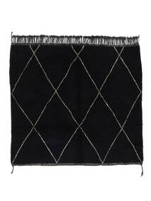 195X212 絨毯 Berber Moroccan - Mid Atlas モダン 正方形 ブラック (ウール, モロッコ) Carpetvista