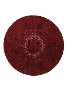 Tapis Persan Colored Vintage Ø 150 Rond Noir/Rouge Foncé (Laine, Perse/Iran)