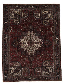  Persischer Heriz Teppich 287X381 Schwarz/Braun Großer (Wolle, Persien/Iran)