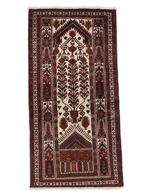  Persischer Belutsch Teppich 99X190 Schwarz/Braun Carpetvista