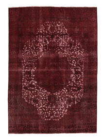 絨毯 カラード ヴィンテージ 229X320 ブラック/ダークレッド (ウール, ペルシャ/イラン)