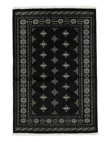 139X207 絨毯 オリエンタル パキスタン ブハラ 3Ply ブラック (ウール, パキスタン) Carpetvista