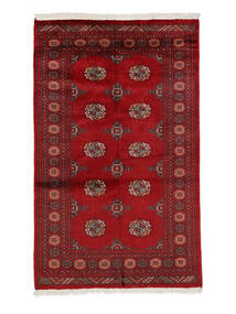 絨毯 オリエンタル パキスタン ブハラ 3Ply 136X210 ダークレッド/ブラック (ウール, パキスタン)