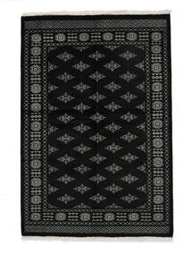 139X203 絨毯 オリエンタル パキスタン ブハラ 3Ply ブラック/ダークグレー (ウール, パキスタン) Carpetvista
