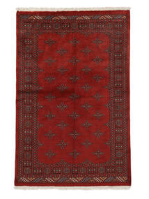 136X208 絨毯 パキスタン ブハラ 3Ply オリエンタル ダークレッド/ブラック (ウール, パキスタン) Carpetvista
