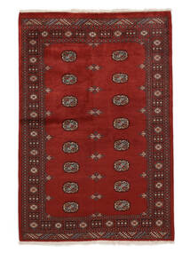 139X205 Pakistan Buchara 3Ply Teppich Orientalischer Dunkelrot/Schwarz (Wolle, Pakistan) Carpetvista