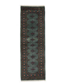  Orientalischer Pakistan Buchara 2Ply Teppich 66X195 Läufer Schwarz Wolle, Pakistan Carpetvista
