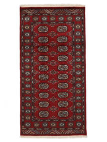 95X187 絨毯 パキスタン ブハラ 2Ply オリエンタル ブラック/ダークレッド (ウール, パキスタン) Carpetvista