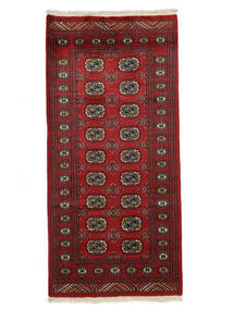 96X204 Pakistan Buchara 2Ply Teppich Orientalischer Dunkelrot/Schwarz (Wolle, Pakistan) Carpetvista
