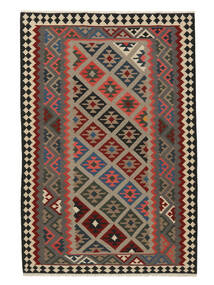 203X300 Kelim Teppich Orientalischer Schwarz/Dunkelrot (Wolle, Persien/Iran) Carpetvista