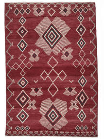 209X303 絨毯 Moroccan Berber - Afghanistan モダン ダークレッド/ブラック (ウール, アフガニスタン) Carpetvista