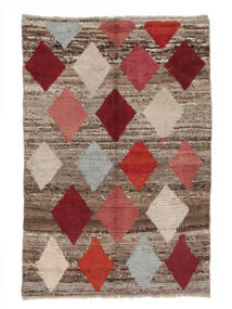 88X130 Moroccan Berber - Afghanistan Rug Modern Brown/Dark Red (Wool, Afghanistan) Carpetvista