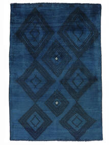 116X178 Moroccan Berber - Afghanistan Vloerkleed Modern Zwart/Donkerblauw (Wol, Afghanistan) Carpetvista
