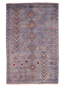 絨毯 Moroccan Berber - Afghanistan 92X140 ダークパープル/ダークレッド (ウール, アフガニスタン)
