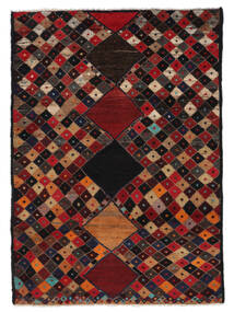 絨毯 Moroccan Berber - Afghanistan 120X169 ブラック/ダークレッド (ウール, アフガニスタン)