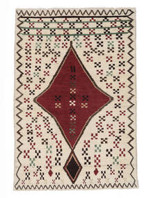 115X171 Moroccan Berber - Afghanistan Teppich Moderner Beige/Dunkelrot (Wolle, Afghanistan) Carpetvista