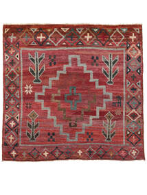  166X177 Moroccan Berber - Afghanistan Neliö Matto Tummanpunainen/Musta Afganistan Carpetvista