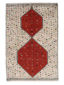 絨毯 Moroccan Berber - Afghanistan 123X185 ダークレッド/オレンジ (ウール, アフガニスタン)