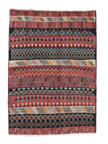  Moroccan Berber - Afghanistan 95X130 ウール 絨毯 ダークレッド/ブラック 小 Carpetvista