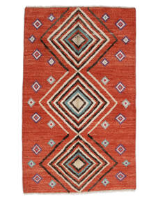 絨毯 Moroccan Berber - Afghanistan 79X128 ダークレッド/ブラック (ウール, アフガニスタン)