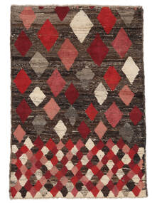 123X173 絨毯 Moroccan Berber - Afghanistan モダン ブラック/ダークレッド (ウール, アフガニスタン) Carpetvista