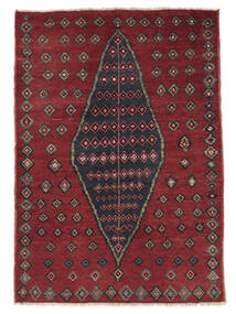 絨毯 Moroccan Berber - Afghanistan 118X166 ダークレッド/ブラック (ウール, アフガニスタン)