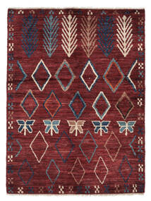 絨毯 Moroccan Berber - Afghanistan 128X173 ダークレッド/ブラック (ウール, アフガニスタン)