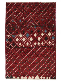  Moroccan Berber - Afghanistan 123X187 ウール 絨毯 ダークレッド/ブラック 小 Carpetvista