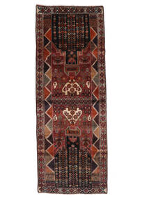  Persischer Ghashghai Teppich 106X286 Läufer Schwarz/Dunkelrot (Wolle, Persien/Iran)