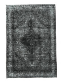 Colored Vintage Rug 198X284 Black/Dark Grey Wool, Persia/Iran Carpetvista