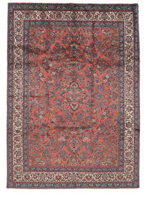 243X338 Alfombra Sarough Oriental Rojo Oscuro/Marrón (Lana, Persia/Irán) Carpetvista