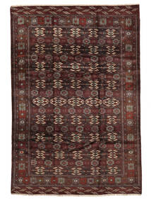  Turkaman Rug 222X322 Persian Wool Black/Brown Carpetvista