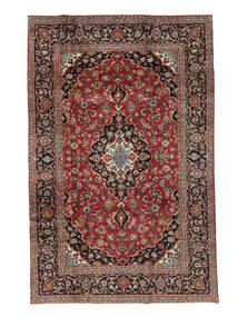  Orientalischer Keshan Teppich 193X302 Dunkelrot/Schwarz Wolle, Persien/Iran Carpetvista