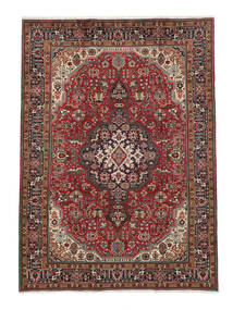 絨毯 タブリーズ 208X288 ダークレッド/ブラック (ウール, ペルシャ/イラン)
