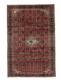  Hosseinabad Rug 203X305 Persian Wool Black/Dark Red Carpetvista