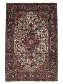 絨毯 タブリーズ 194X294 ブラック/ダークレッド (ウール, ペルシャ/イラン)