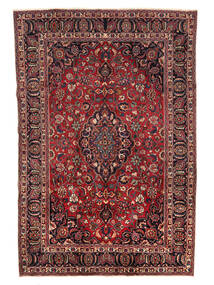  Orientalischer Maschad Teppich 195X290 Dunkelrot/Schwarz Wolle, Persien/Iran Carpetvista