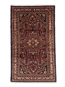  Orientalsk Lillian Teppe 100X178 Svart/Mørk Rød Ull, Persia/Iran Carpetvista