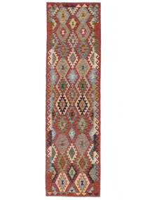 Tapis Kilim Afghan Old Style 83X298 De Couloir Rouge Foncé/Marron (Laine, Afghanistan)