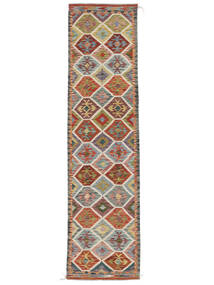 Kilim Afghan Old Style Rug 79X309 Runner
 Brown Wool, Afghanistan Carpetvista