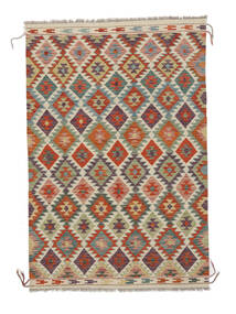 126X188 Kelim Afghan Old Style Matot Matto Itämainen Tummanpunainen/Ruskea (Villa, Afganistan) Carpetvista