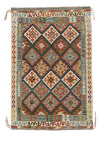 125X186 Kelim Afghan Old Style Matot Matto Itämainen Ruskea/Musta (Villa, Afganistan) Carpetvista