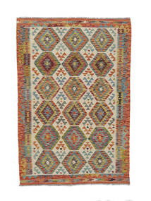 129X188 Kelim Afghan Old Style Matot Matto Itämainen Ruskea/Vihreä (Villa, Afganistan) Carpetvista