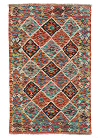 絨毯 キリム アフガン オールド スタイル 121X187 茶色/ダークレッド (ウール, アフガニスタン)
